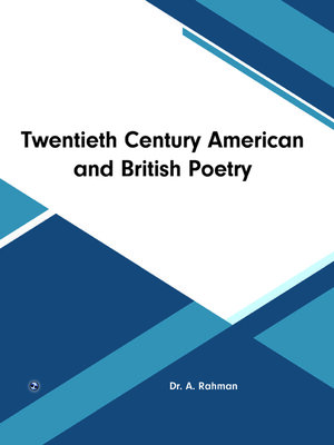 cover image of Twentieth Century American and British Poetry